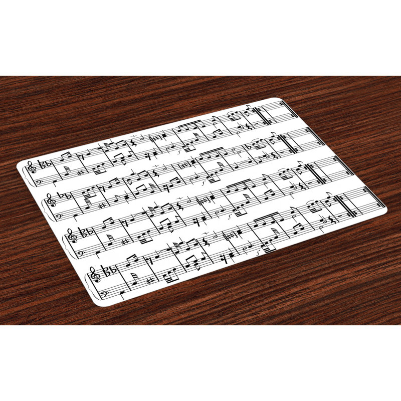 Ashray Music Notes on the Clef Placemat