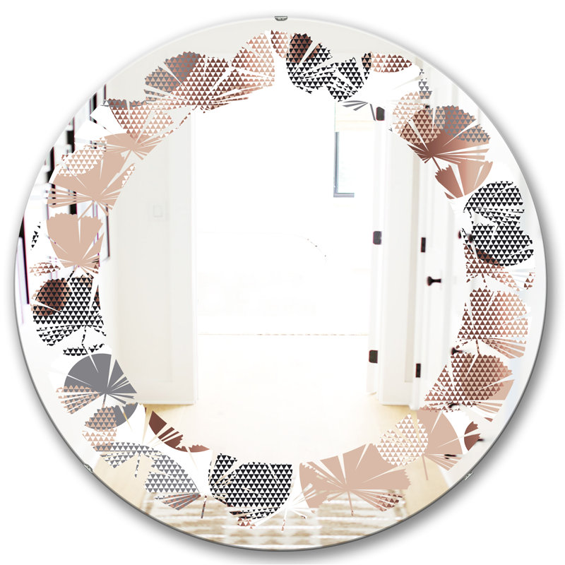 Miroir mural Coastal, H 31,5 po x l 31,5 po, Feuilles printanières I