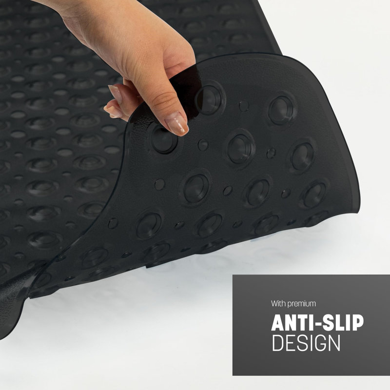 Synthetic Non-Slip Shower Mat, Black