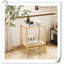 Table d'appoint Table de bout en rotin Table de chevet pour petits espaces Chambre à coucher, salon, table de chevet en bambou et verre-1628930317
