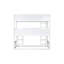 Lit superposé triple en blanc - structure en bois d'hévéa amovible avec échelles et garde-corps pour cadre de chambre simple-891286116