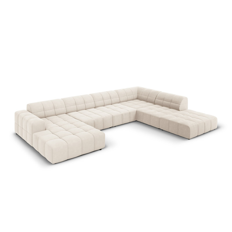 Chicago 7 Seater Corner Sofa, Right Hand Facing, Beige