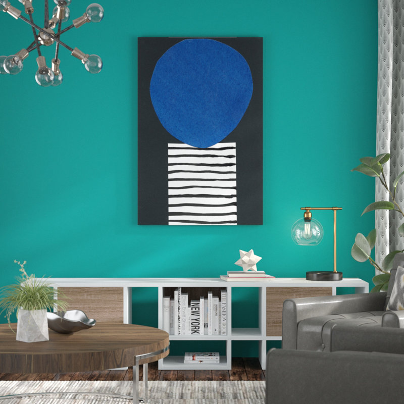 «Memphis in Blue V» par Renée W. Stramel, reproduction d'art sur toile, H 48 po x l 32 po, Toile tendue