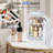 Pearl White 4L Portable Skincare Fridge with Dimmable LED Mirror, Cool & Warm Function for Cosmetics-116547482