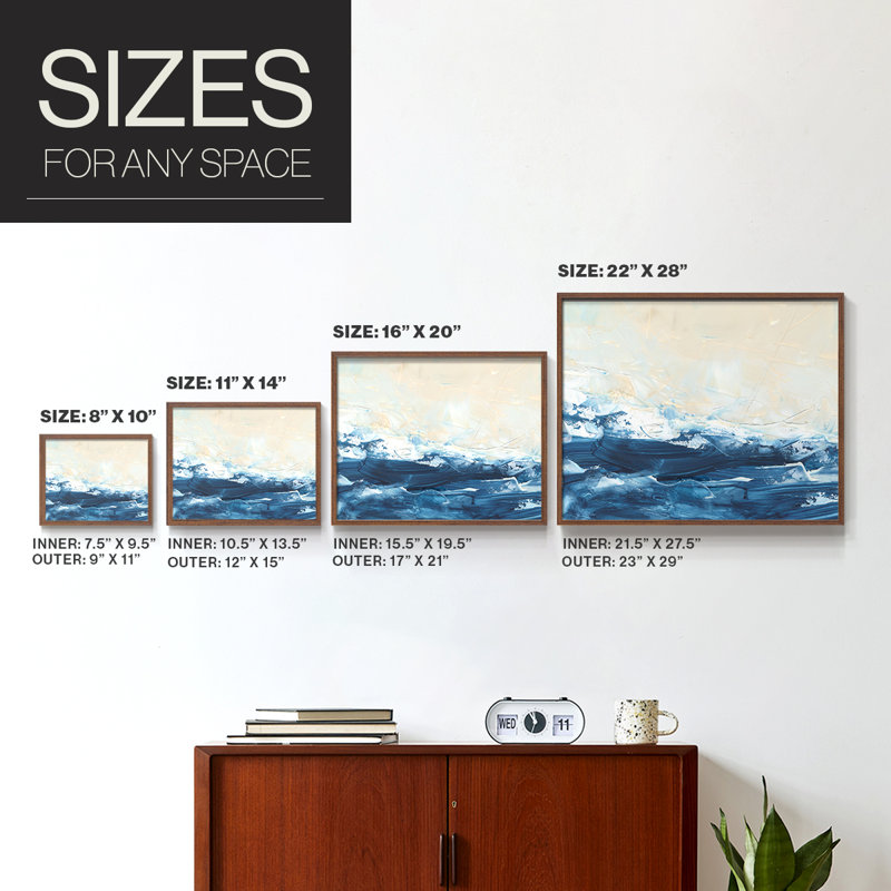 Wave after Wave III -Framed Print - Restickable