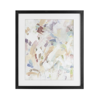 «Pastel Candy Scrape», reproduction abstraite encadrée sous verre, design par June Erica Vess