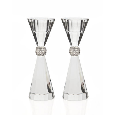 Palazzo 2 Piece Crystal Tabletop Candlestick Set