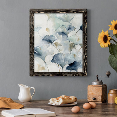 " Indigo Ginkgo II " Painting Print