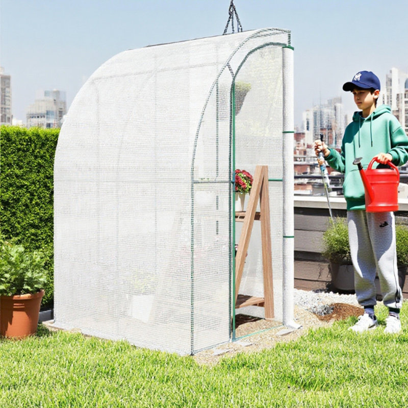 Walk-In Lean-To Greenhouse For Year-Round Plant Protection And Extended Growing Season