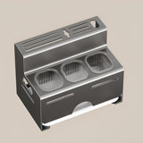 Simple And Stylish, Dual Use Design - Gun Gray Stainless Steel Knife Holder Set
