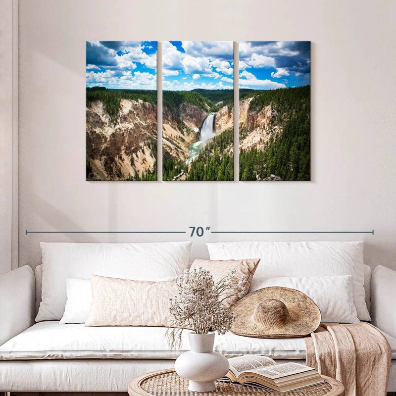 Alvord Yellowstone Lower Falls, 28" H x 45" W