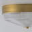 3-Light Modern Clear Glam Glass Flush Mount