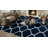 Geometric Power Loom Navy/White Area Rug-1741721522