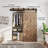 LAZ Sliding Double Bypass Double Door Barn Door Hardware Kit-49602855