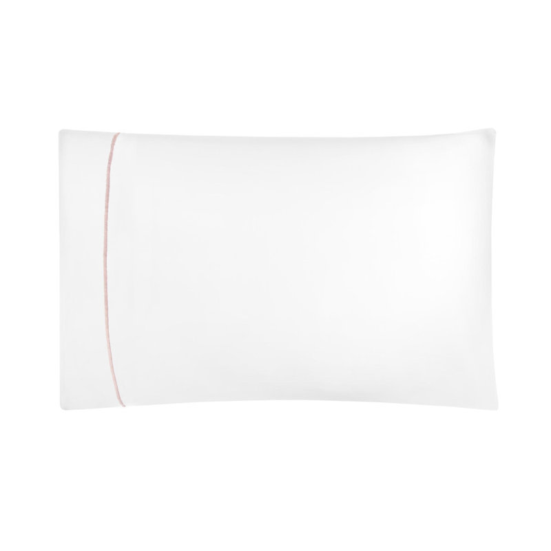 Classic Hotel 100% Cotton Percale Sheet Set, white-blush, Queen