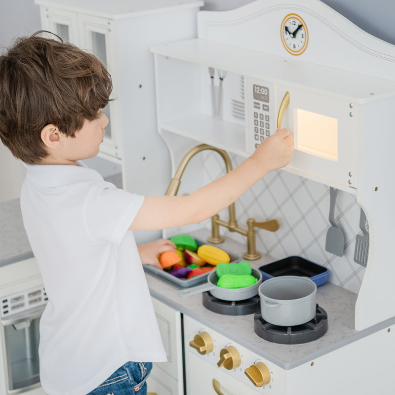 Teamson Kids Little Chef Retro Play Kitchen Set with Effects	
