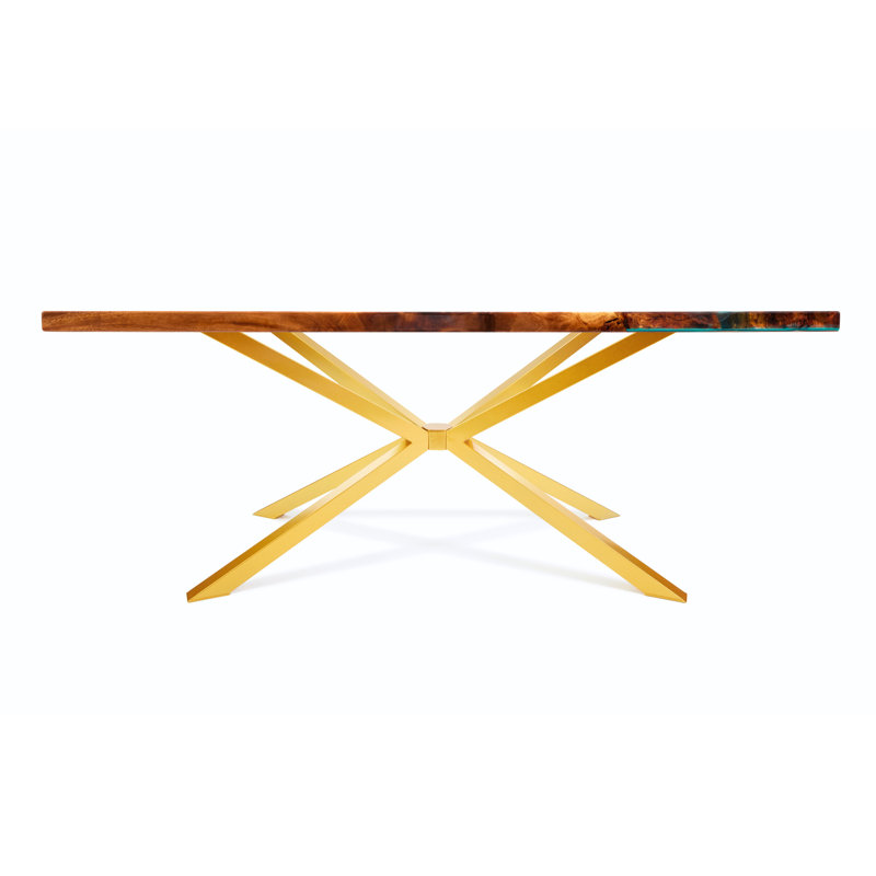 Ramlochan Table Base, Gold, 53" H x 28" W x 26" D