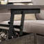 Table basse à plateau relevable de style industriel, finition brune
