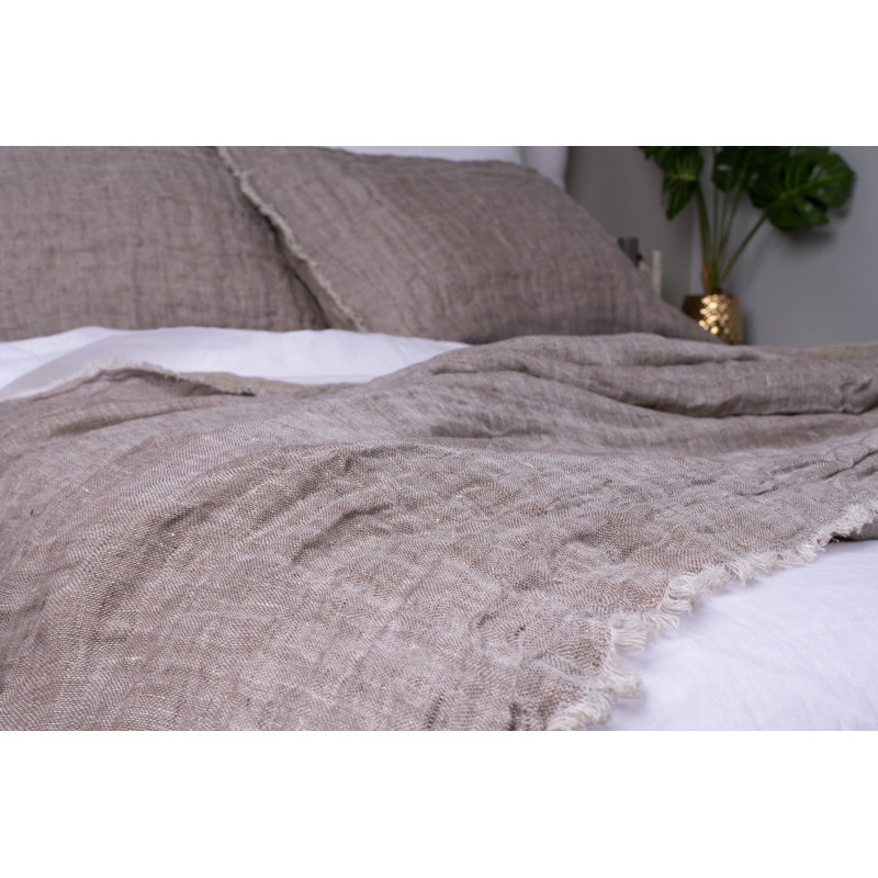 Couvre-lit Kent, selle / naturel, très grand, King Quilt, Brown