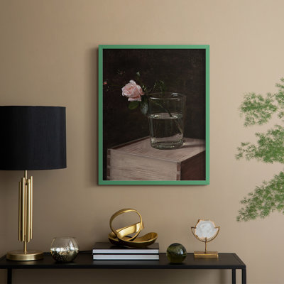 Reproduction florale vintage avec encadrement CCL XXIX - bois massif