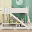 Lit mezzanine avec tablettes de rangement, garde-robe et glissade-750361802-750361815