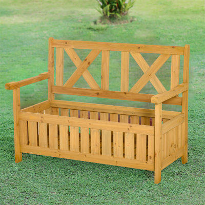 Banc de rangement extérieur avec boîte de rangement