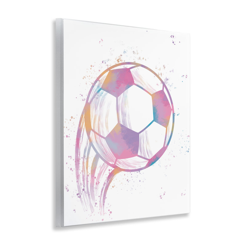 Plaque murale de ballon de football Fast Pastel, design par Marcus Prime