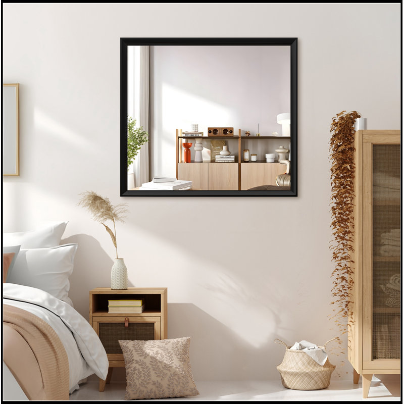 Miroir mural avec cadre en aluminium, Black