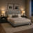 3-Pieces Bedroom Sets, Upholstered Bed Frame And Two Nightstands (Set Of 3)-1674100221-1674100220