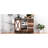 55.5" Kitchen Island, Drop Leaf, Barn Door, Power Outlet, Spice Rack, Storage, Decor Sliding Adjustable Shelf, Organization