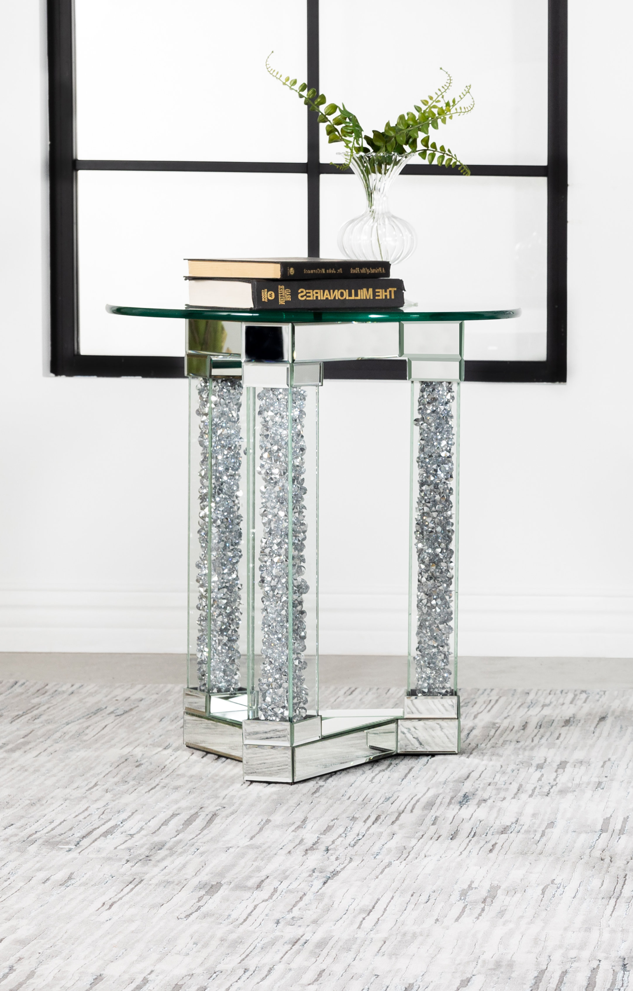Everly Quinn Amond Glass 3 Legs End Table - Wayfair Canada
