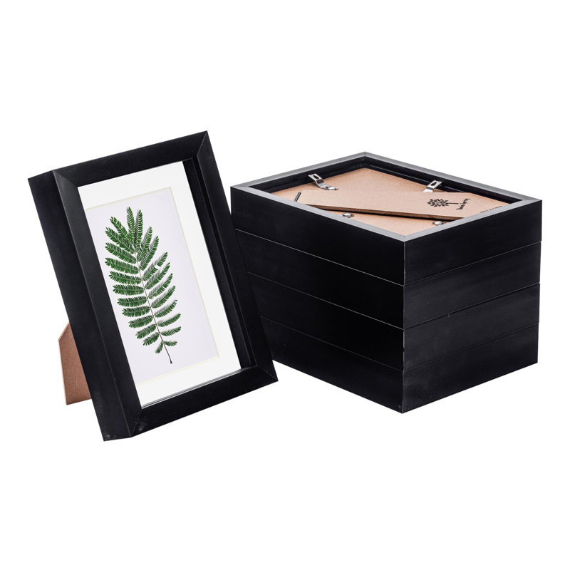 Nicola Spring - 3D Box Photo Frames - 5 x 7" with 4 x 6" Mount, Black/White