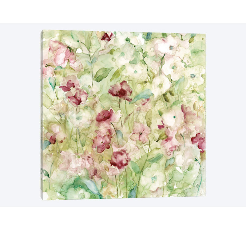 « jardin », impression sur toile, H 48 po x l 48 po x P 1,5 po, Toile tendue, Pas de tapis