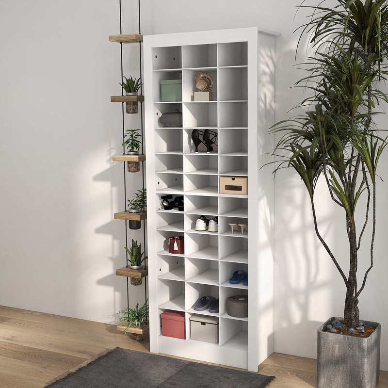 71 po de rangement pour étagère à chaussures 71 po, armoire à chaussures étroite pour le vestibule