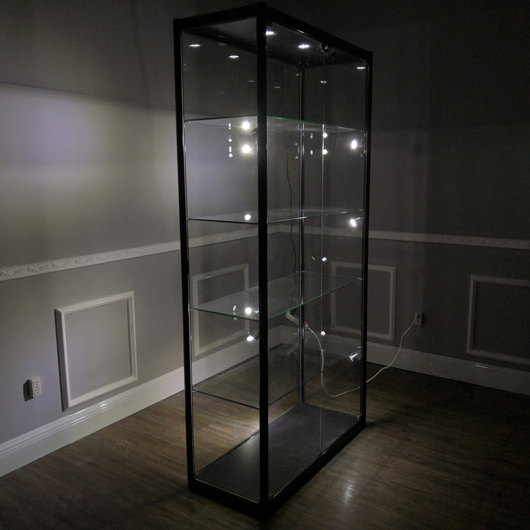 Glass Display Case Cabinet | Double Wide | LED Lights