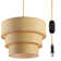 Rochell Diameter 12.2" Plug-in Pendant Light, Hanging Lamp with Dimmable, Hanging Light with 15 ft Plug Cord