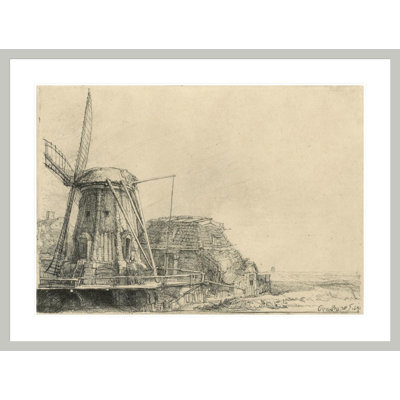 Windmill by Rembrandt van Rijn - Framed Giclee Print