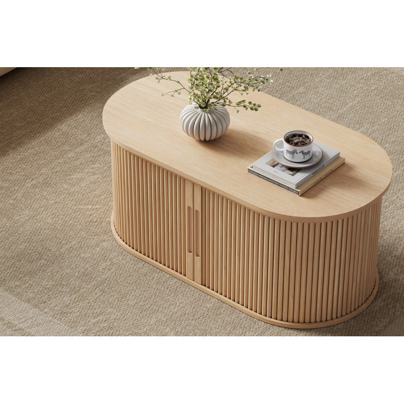Ensemble de salon Bettina avec canapé-lit modulaire rembourré en U et table basse ovale à plateau relevable, Green