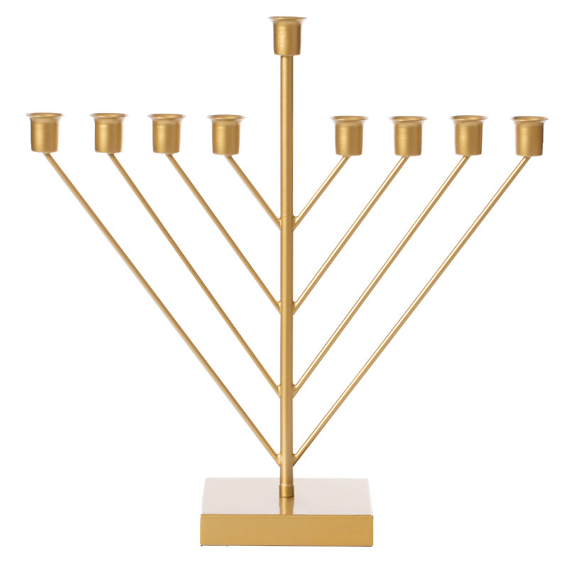 Chaad Judaica Hanoucca électrique à neuf branches, Or