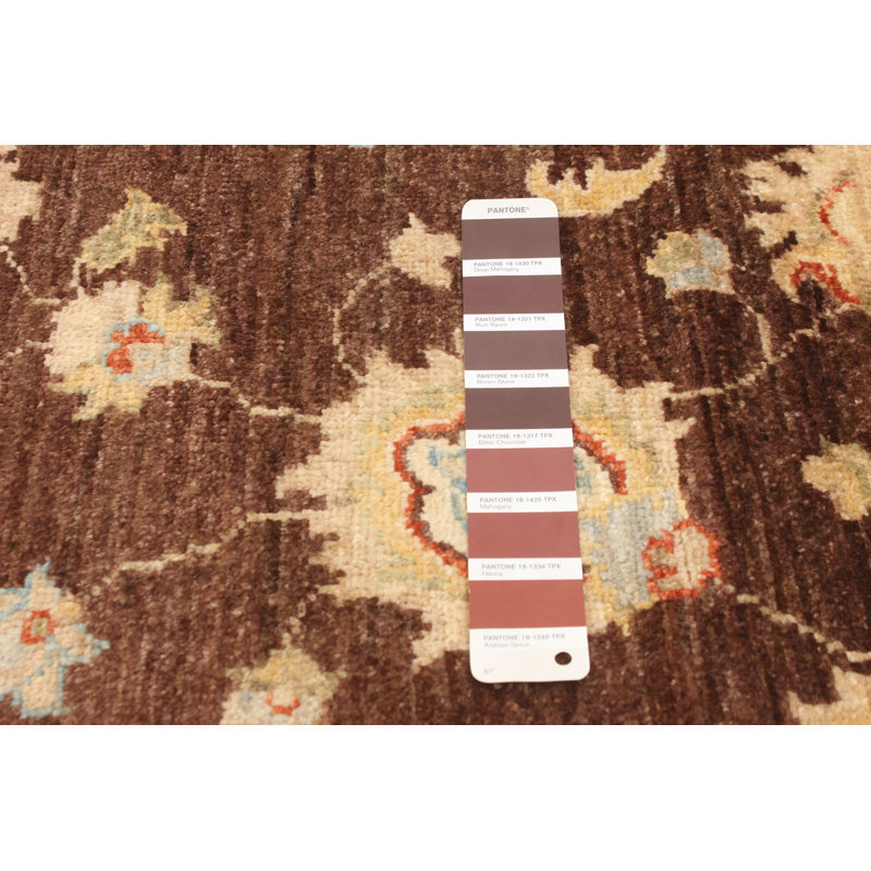 Tapis décoratif en laine de conception unique noué à la main New Age 5 pi 5 po x 8 pi Ivoire