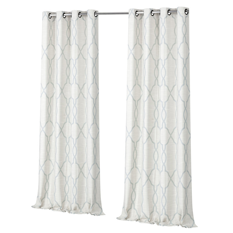 Mallie Room Darkening Curtain Pair, Aqua, 50" W x 95" L