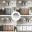 30 po Armoire de salle de bain X 22 gris foncé avec miroir 28 po et meuble-lavabo extensible l 30 po x P 22 po, option polyvalente 28 po-120658910