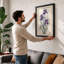 Violet Irises Botanical - Framed Print-803589714-803589715