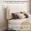 Queen Bed frame, Plush Upholstered Platform Bed with Height-Adjustable Headboard-133270738
