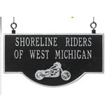 Garage Motorcycle 2-Line Hanging Sign