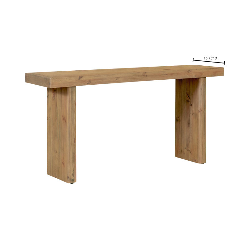 Monterey 60'' W Solid Wood Console Table, Aged Brown