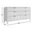 Commode double 6 tiroirs en bois massif et manufacturé Essie-309695265