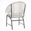 Chaise d'extérieur en osier de patio, rotin Pe blanc et structure en fer, ensemble de 2-1805813329
