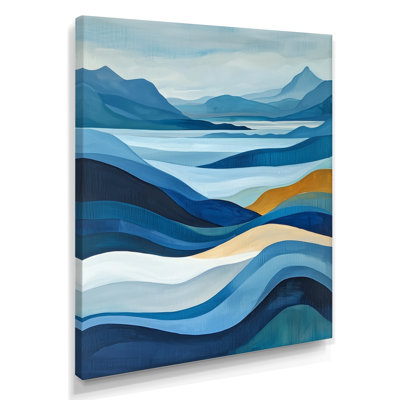 «Northard Blue Ethereal Coastal Horizon I», reproduction d'art sur toile encadrée