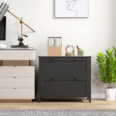 Metal frame File Cabinet with 2 Drawers and Keys